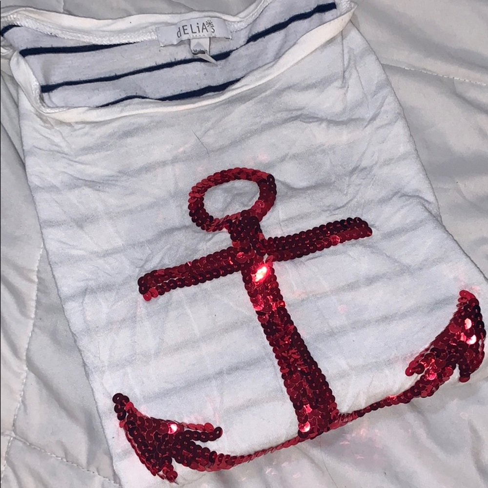 DELIAS NAVY THEMED CROP TOP